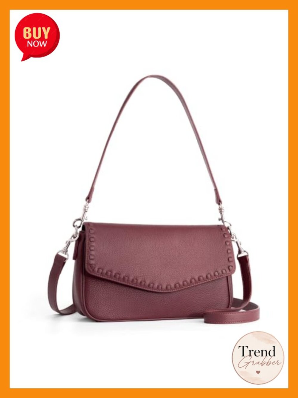 Genuine Leather Crossbody Shoulder Bag RFID Blocking Women Compact